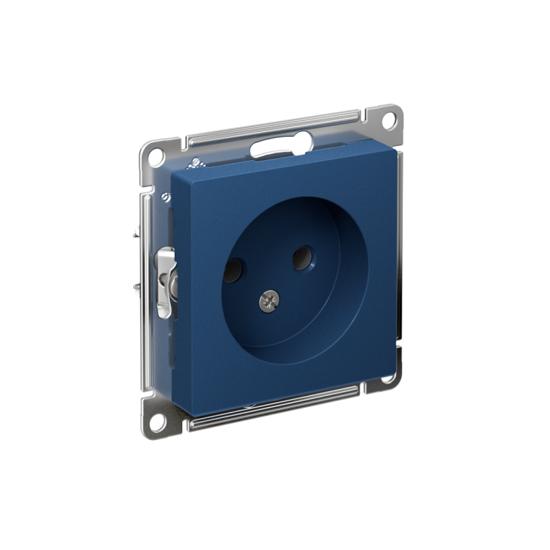 Розетка AtlasDesign 16А без заземл. без шторок механизм аквамарин SE ATN001141