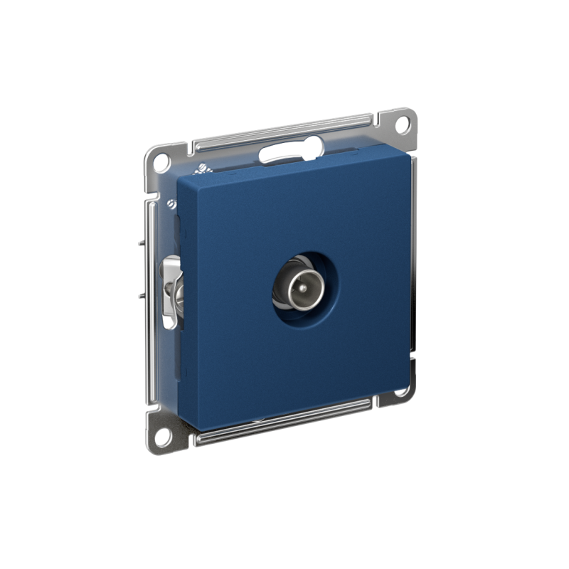 Розетка телевизионная оконечная TV AtlasDesign 1дБ механизм аквамарин SE ATN001191