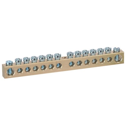 Шина NO-122-33 PEN "земля-ноль" 8х12мм 14/1 крепеж по центру латунь ЭРА Б0047248