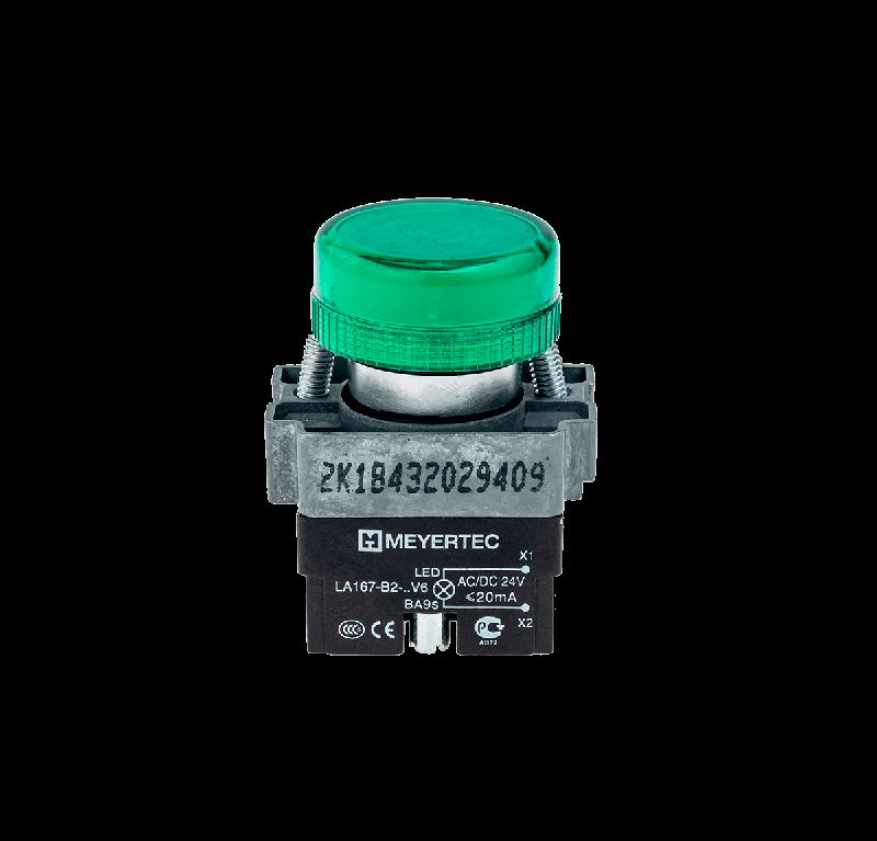 Лампа сигнальная в сборе 24В AC/DC мет. MTB2-BV613 зел. ОВЕН 43345