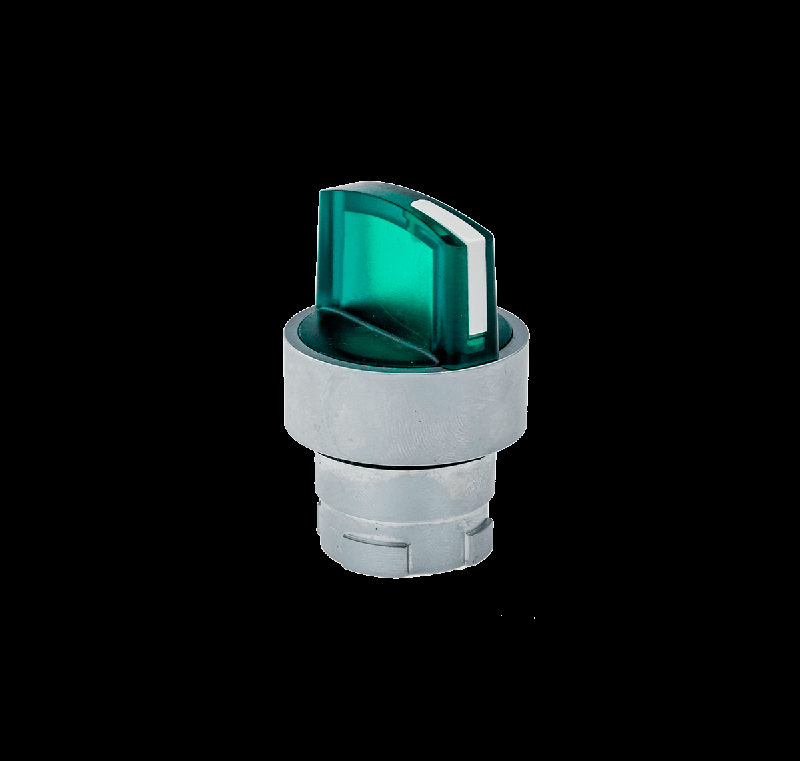 Головка переключателя прозрачная 2 полож. фикс. мет. MTB2-BK23 зел. ОВЕН 43256