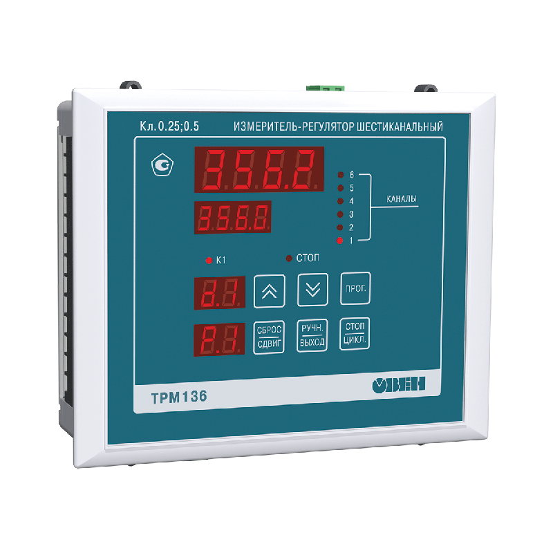Измеритель-регулятор 6-и канальный ТРМ136-ИИИРРР.Щ7 ОВЕН 42946