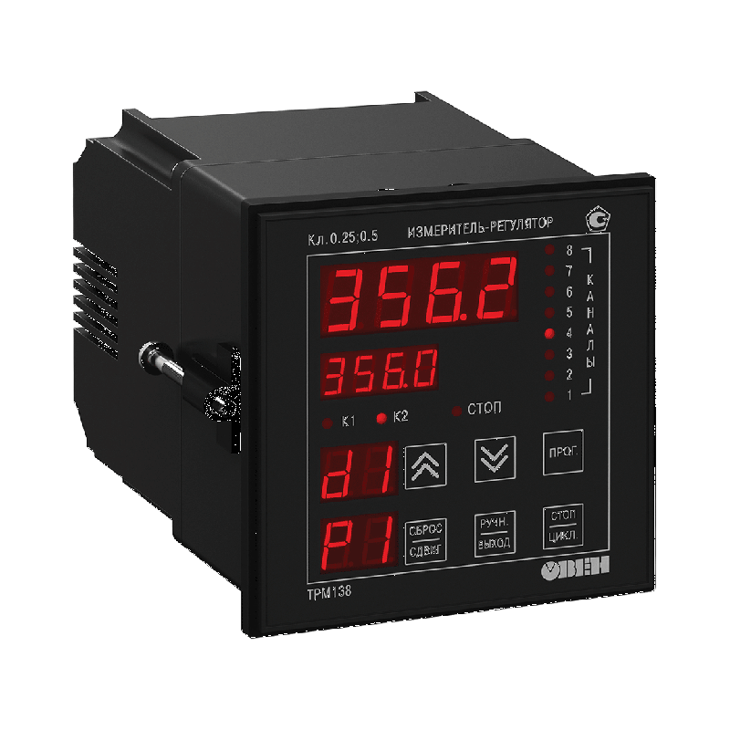 Измеритель-регулятор универсальный восьмиканальный ТРМ138-ТТККРРРР ОВЕН 96904