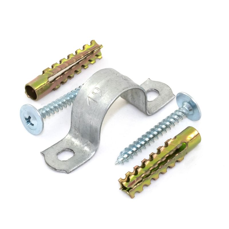 Комплект для крепления ОКЛ с использ. самореза дюбеля и скобы СМД d19-20мм (уп.100шт) Промрукав PR08.5003