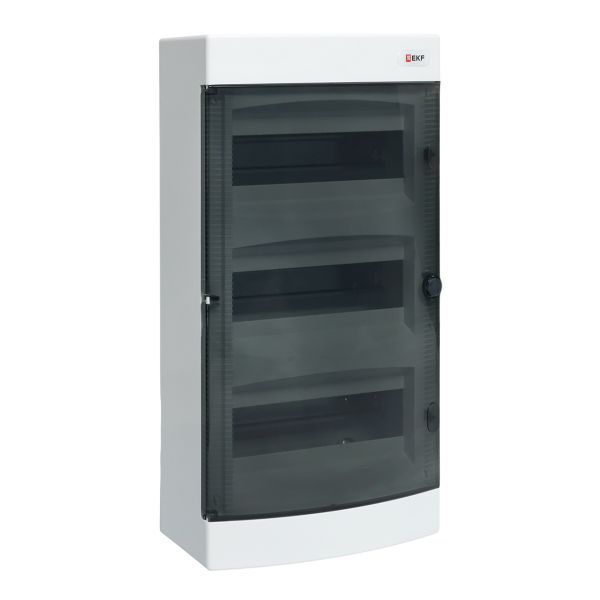 Щит распределительный навесной Unix 3х12мод. IP41 прозр. дверь PROxima EKF ux-3x12-n