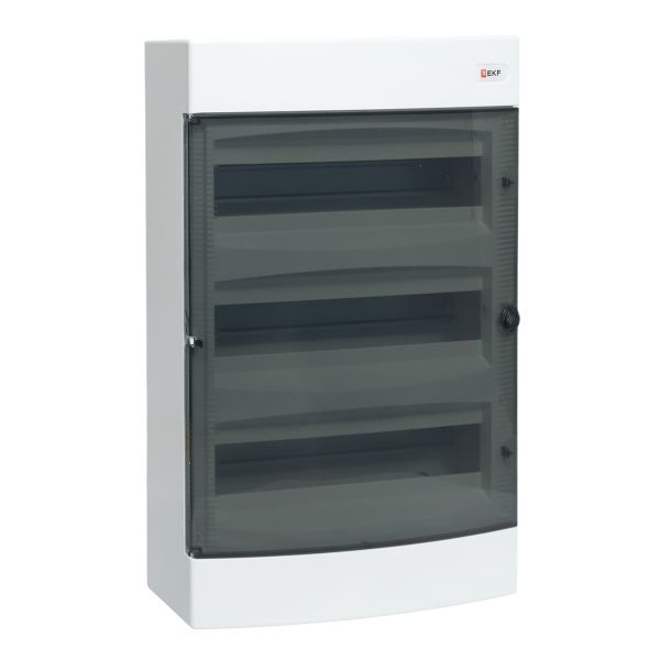 Щит распределительный навесной Unix 3х18мод. IP41 прозр. дверь PROxima EKF ux-3x18-n