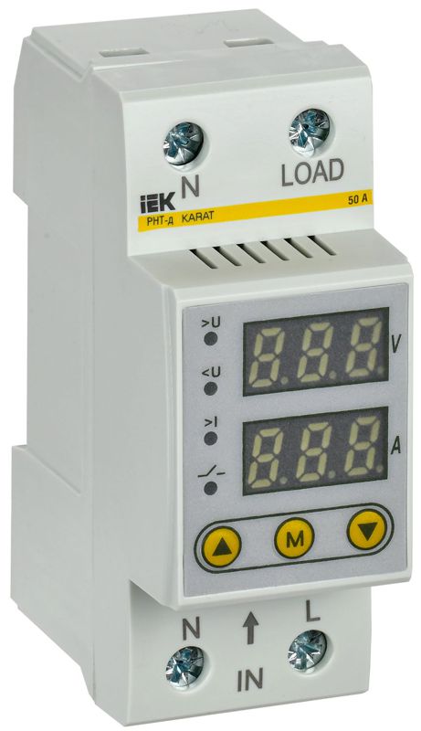 Реле напряжения и тока РНТ-д 1ф 36мм 50А KARAT IEK IVC21-1-50