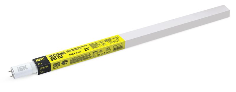 Лампа светодиодная 25Вт T8 линейная 2500лм 230В 4000К 1200мм G13 IEK LLE-T8R-25-230-40-G13