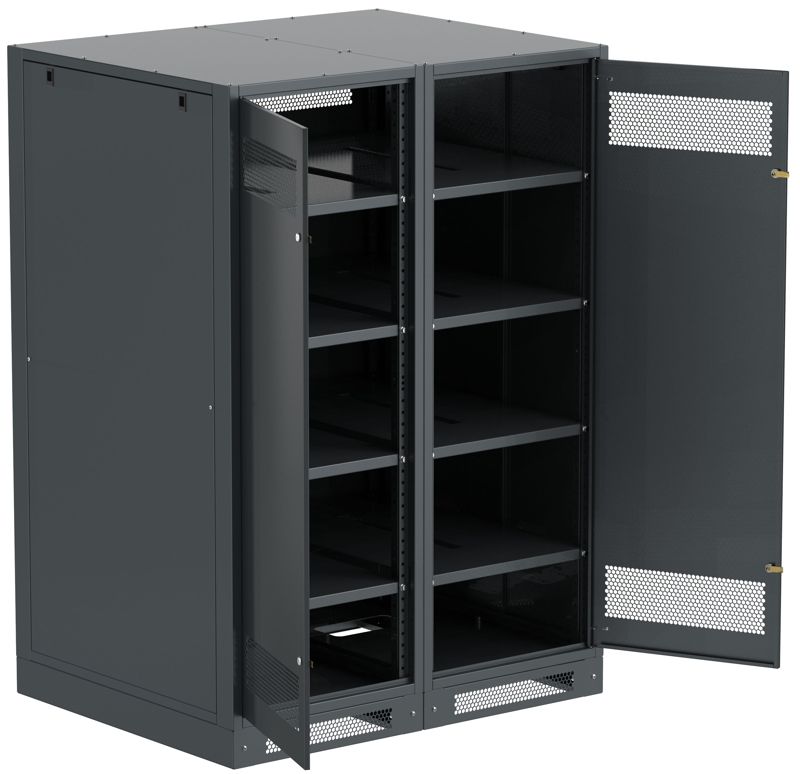 Шкаф LINEA B (пустой) 1700х1200мм дверь двустворч. метал. черн. ITK LB05-17H29-2M