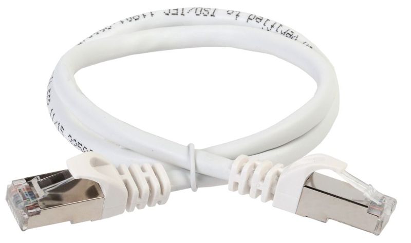 Патч-корд кат.6A S/FTP 5м standart 50мкд бел. ITK PC08-C6ASL-5M-SC-HC