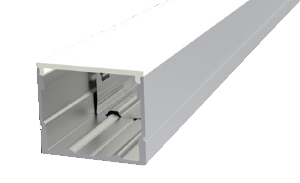 Профиль накладной для светодиод. ленты AC230В 20х20мм L2440 (максимальная ширина ленты 14.9 мм) с опал. рассеив. и комплектом стальных монтажн. скоб алюм. (8шт) VARTON V4-R0-70.0001.KIT-2302