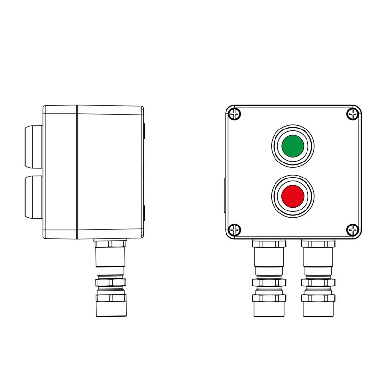 Пост управления взрывозащ. из алюм. CPE-A-12-(1xP1G(11)-1xP1R(11))-2xKA2MHK(C)1Ex d e IIC Т5 Gb / Ex tb IIIC T95град.C Db IP66 DKC 2201.121.22.11H