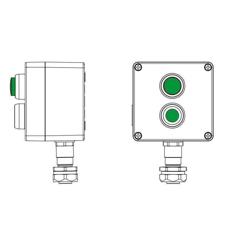 Пост управления взрывозащ. из алюм. CPE-A-12-(1xP1G(11)-1xLG(250))-1xKAEPM2MHK-20(C)1Ex d e IIC Т5 Gb / Ex tb IIIC T95град.CDb IP66 DKC 2201.121.22.120Q