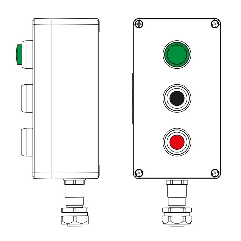 Пост управления взрывозащ. из полиэстера CPE-P-04-(1xLG(250)-1xP1B(11)-1xP1R(11))-1xKAEPM2MHK-20(C)1Ex d e IIC Т5 Gb / Ex tbIIIC T95град.C Db IP66/КЗ DKC 2231.041.22.120R