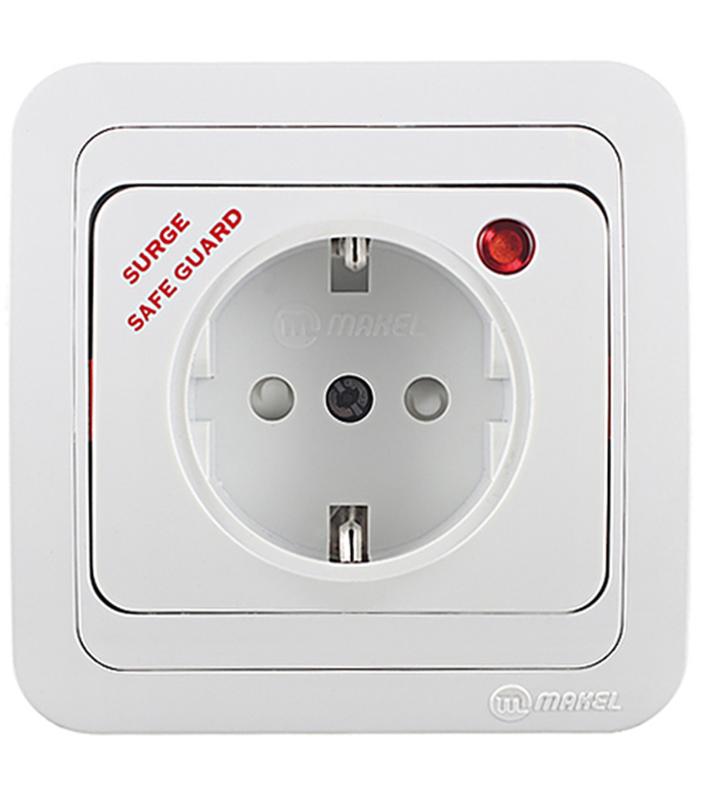 Розетка с сетевым фильтром с заземл. и с защитой от детей Mimoza бел. Makel 14002139K