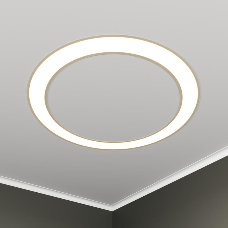 Светильник светодиодный RVE-LBX-HOLE-RING-1230-V 96Вт 4000К 1230х1230х100мм S80мм кольцо встраив. бел. RVElektro RVE00002849