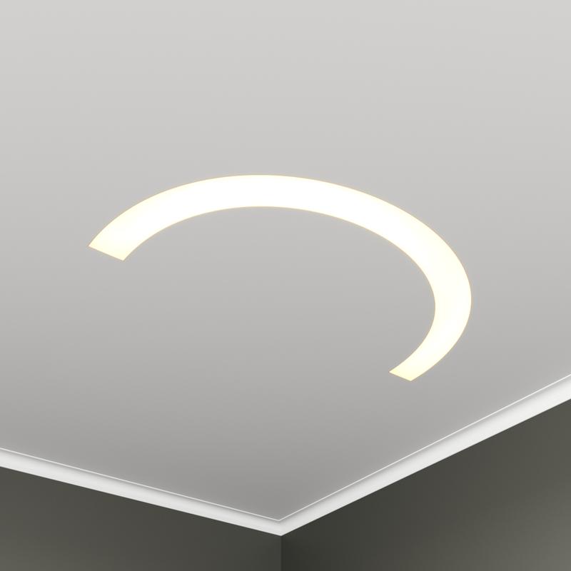 Светильник светодиодный RVE-LBX-ARCO-2046-VG 83Вт 4000К 2046х1046х110мм S80мм полукольцо встраив. под шпаклевку бел. RVElektro RVE00003391