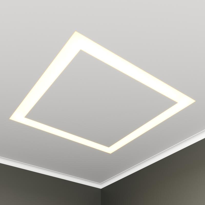 Светильник светодиодный RVE-LBX-HOLE-BOX-946-VG 90Вт 4000К 946х946х110мм S80мм квадрат с отверст. встраив. под шпаклевку бел. RVElektro RVE00003407