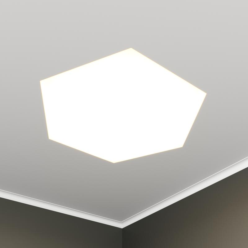 Светильник светодиодный RVE-LBX-HEXA-646-VG 39Вт 4000К 646х566х110мм шестиугольник встраив. под шпаклевку бел. RVElektro RVE00003440