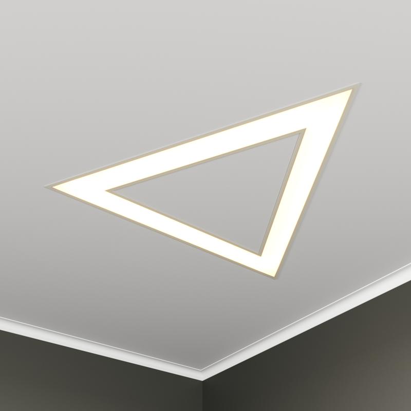 Светильник светодиодный RVE-LBX-HOLE-TRIO-930-V 65Вт 4000К 930х809х100мм S80мм треугольник с отверст. встраив. бел. RVElektro RVE00003032