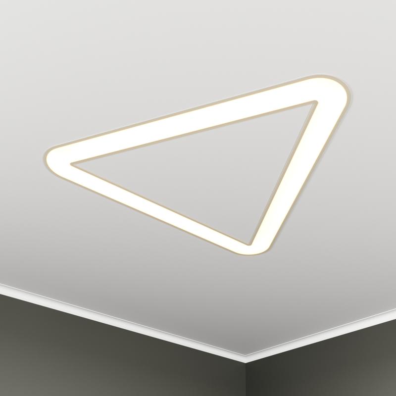 Светильник светодиодный RVE-LBX-HOLE-TRIO-SOFT-1830-V 147Вт 4000К 1830х1633х100мм S80мм треугольник закругл. с отверст. встраив. бел. RVElektro RVE00002988