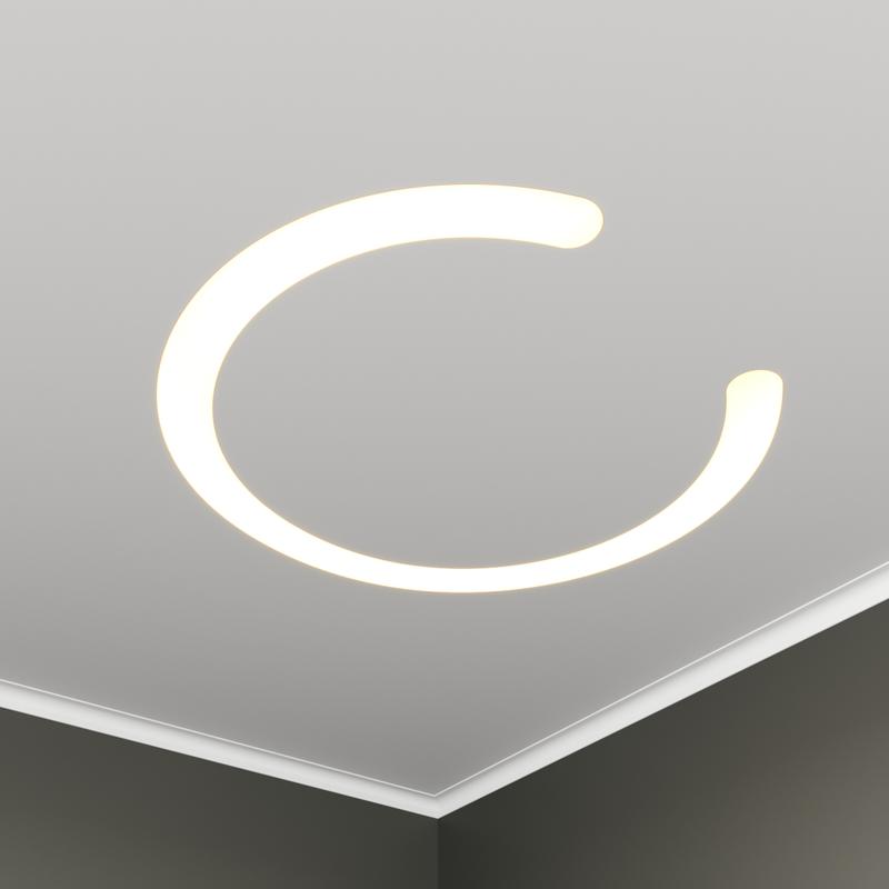 Светильник светодиодный RVE-LBX-DIOS-1646-VG 111Вт 4000К 1646х1544х110мм S80мм подкова встраив. под шпаклевку бел. RVElektro RVE00003591