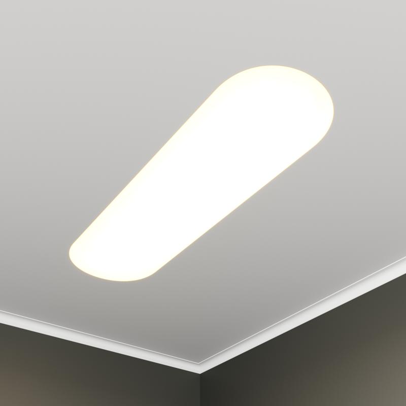 Светильник светодиодный RVE-LBX-LARGO-S-1846-VG 49Вт 4000К 1846х209х110мм овал встраив. под шпаклевку бел. RVElektro RVE00003669