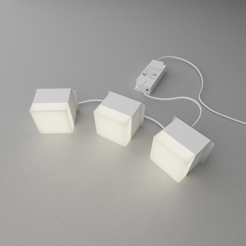 Светильник светодиодный RVE-LBX-LUMO20-PLAZA7510-1-GR квадрат грильято 1шт 65х65х60мм 5.5Вт встраиваемый 4000К бел. RVElektro RVE00003246