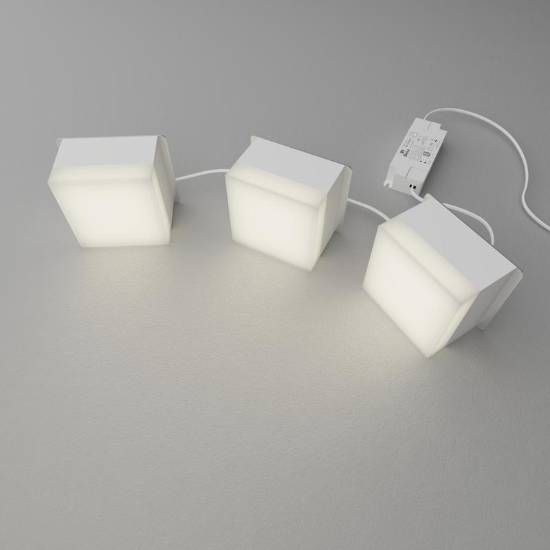 Светильник светодиодный RVE-LBX-LUMO20-PLAZA10010-1-GR квадрат грильято 1шт 90х90х60мм 9Вт встраиваемый 4000К бел. RVElektro RVE00003251