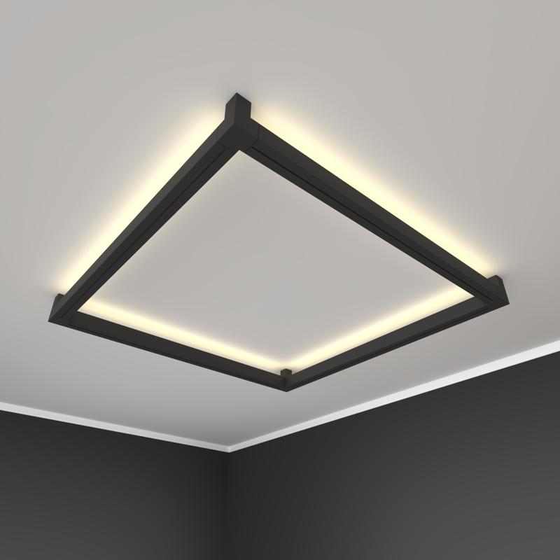 Светильник светодиодный RVE-PLS5050-COMPOSITION-KUAD-400-N 24Вт 4000К 400х400х100мм 50х50мм бра квадрат накладной черн. RVElektro RVE00003335