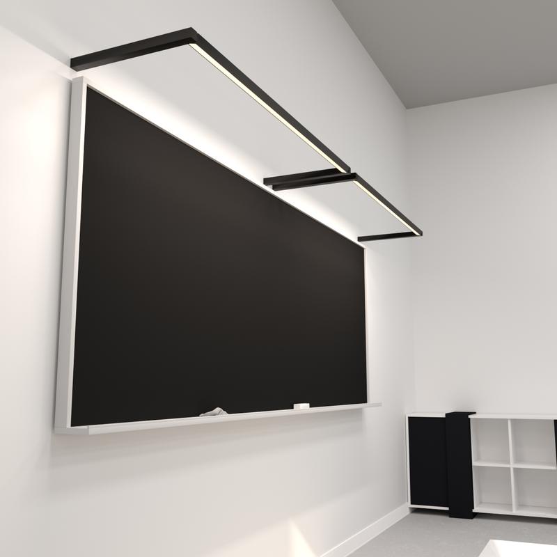 Светильник светодиодный RVE-PLS3535-PRIMELINE-1000-K линейный 1000х35х35мм 23Вт на кронштейне 500мм 4000К черн. RVElektro RVE00003319