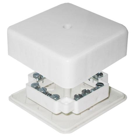 Коробка распределительная ОП 78х78х30мм с клемм. 6 выходов 16А 24 контакта крышка на винтах бел. Epplast 170230