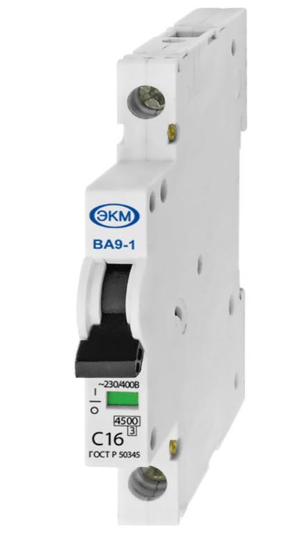 Выключатель автоматический ВА-9-1 B6 4.5кА ультратонкий корпус 9мм Меандр A8302-19910512