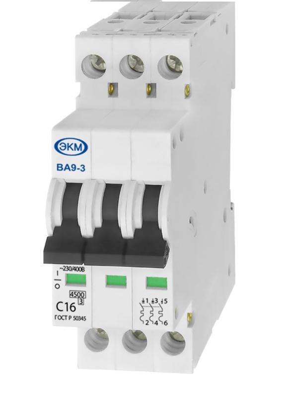 Выключатель автоматический ВА-9-3 B6 4.5кА ультратонкий корпус 27мм Меандр A8302-19910673