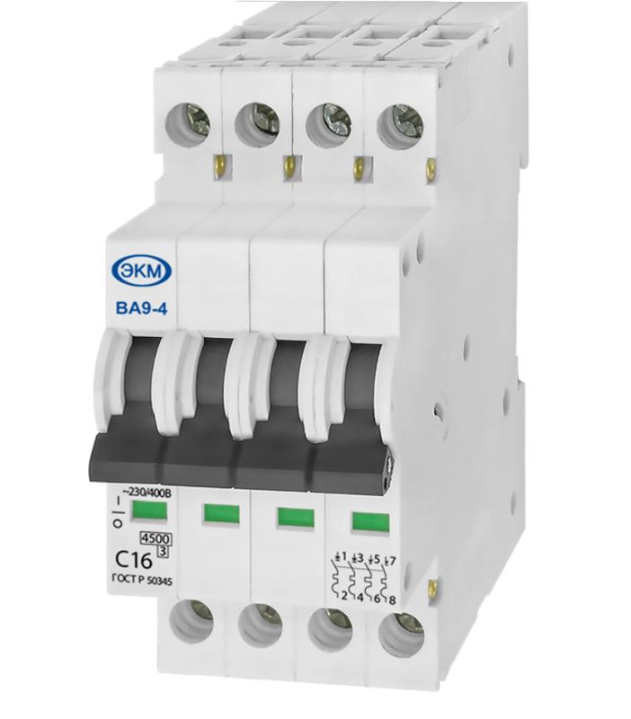 Выключатель автоматический ВА-9-4 C6 4.5кА ультратонкий корпус 36мм Меандр A8302-19910796