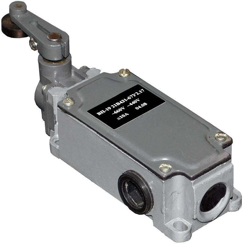 Выключатель путевой ВП-19 21Б431-67У2.17 3НО+1НЗ 10А IP67 рычаг с роликом A8014-80086302