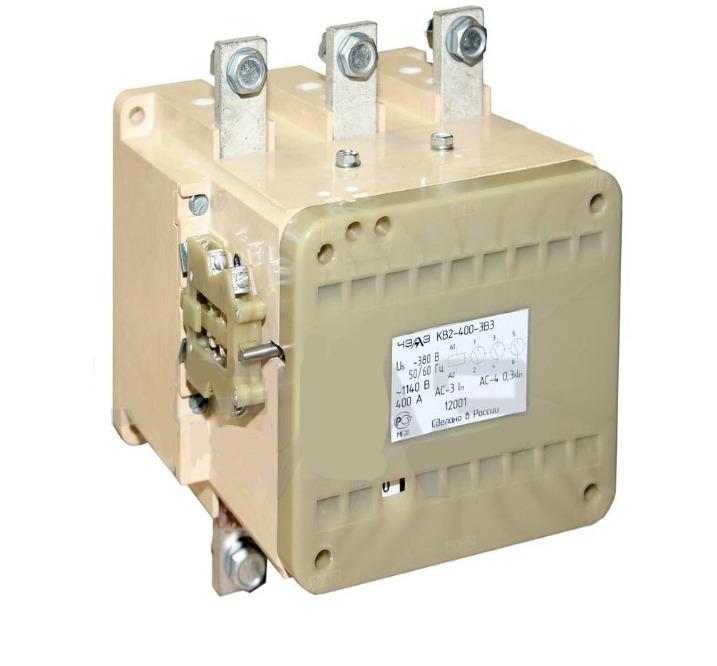 Контактор вакуумный КВ-2-400-2-ДВ3 27В AC 4НО+4НЗ ЧЭАЗ A8119-T1825424549