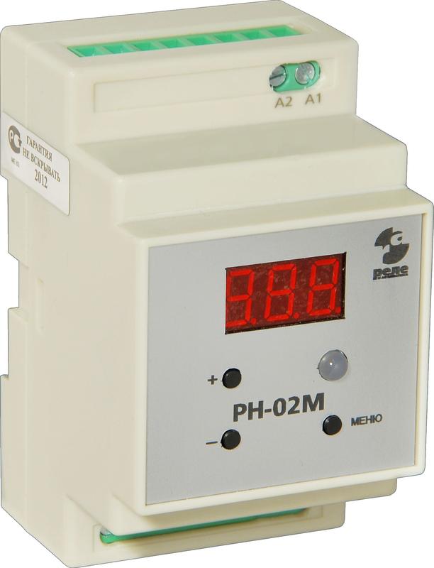 Реле контроля напряжения РН-02М 220В 50Гц контроль однофазной сети по верхнему и нижнему порогам индикация текущего значения срабатывание без выдержки времени ток контактов исполн. реле 8А 2п УХЛ4 Реле и Автоматика A8223-77135976