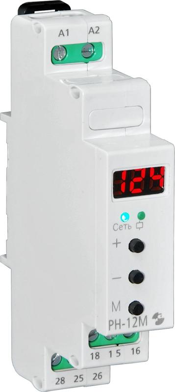 Реле контроля напряжения РН-12М 10-40В пост. 1-90мин контроль величины напряжения в схемах автоматики систем с солнечными батареями ток контактов исполн. реле 8А 2п УХЛ4 Реле и Автоматика A8223-34123748