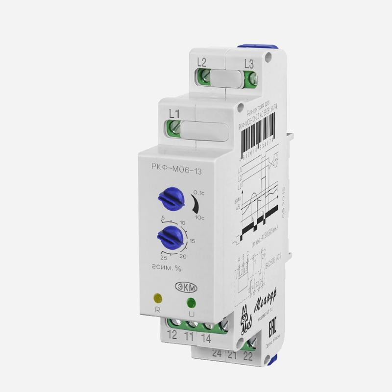 Реле контроля трехфазного линейного напряжения РКФ-М06-13-22 AC690В УХЛ4 (спец.) Меандр A8302-16936809