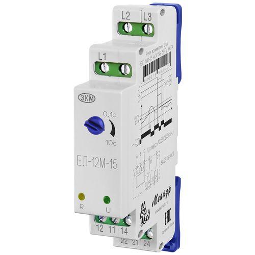 Реле контроля трехфазного напряжения ЕЛ-12М-15 AC230В УХЛ2 (спец.) с задержкой срабатывания 0.1-10с ток контактов исполнительного реле 8А 2п Меандр A8302-16934393