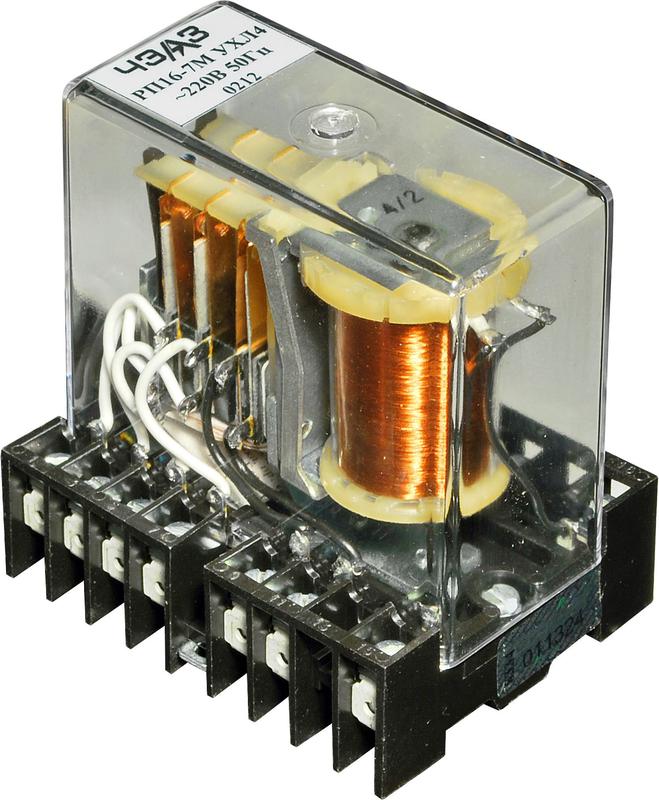 Реле промежуточное РП-16-7 100В AC 4/2 задн. присоед. ЧЭАЗ A8119-77952399