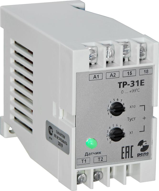 Реле температурное ТР-31Е без датчика 0...99град.C 220В 50Гц режим НАГРЕВ гистерезис 4град.C макс. коммутируемый ток 10А 1з УХЛ4 Реле и Автоматика A8223-80107960