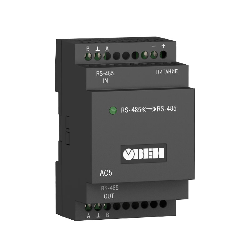 Повторитель сигналов интерфейса RS-485 АС5 ОВЕН 30626
