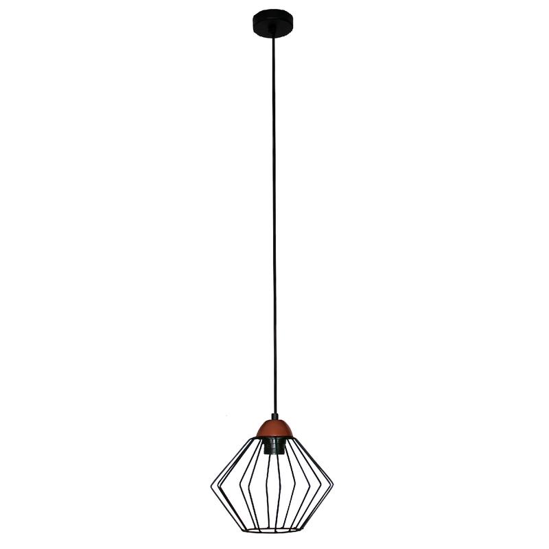 Светильник "Конти" 211 (Плафон Ромб) НСБ 01-60-169 Е27 (ИМ) подвесной медь черн. муар Элетех 1005405024