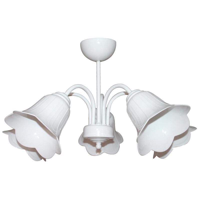 Светильник "Джина" 251 (плафон П0471) НСБ 01-5х60-130 Е27 (ИМ) подвесной бел. Элетех 1005404996