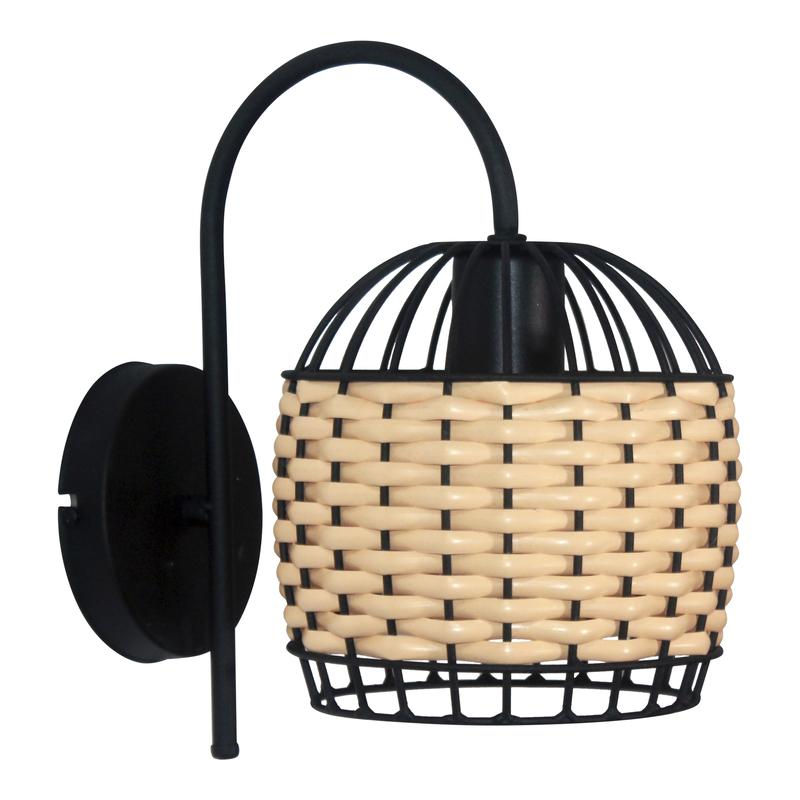 Светильник "Кантри" 511 НББ 01-60-175 (ИМ) настенный оплетенный черн. муар Элетех 1005405196