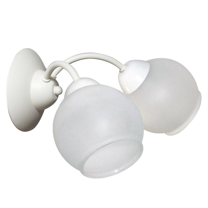 Светильник "Лера" 528 (Плафон 8248) НББ 01-2х60-109 Е27 (ИМ) настенный бел. муар Элетех 1005405210