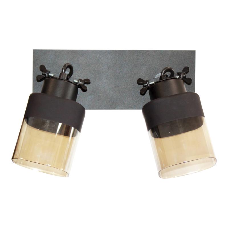 Светильник "Марш" 121 НПБ 01-2х60-140 Е27 (ИМ) потолочный черн. муар Элетех 1005404968