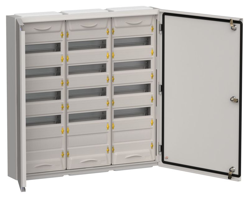 Корпус ЩРн-180 (3х60) TITAN 5 835х830х140 IP54 метал. сер. IEK TI5-50-N-3X060-54-7035